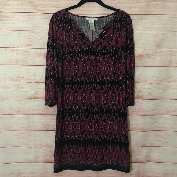 Laundry by Design Purple Black Dress Size 2 - Picture 1 of 7